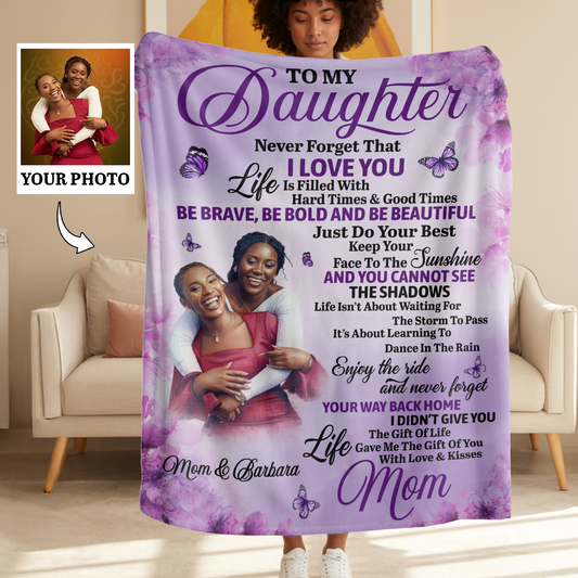 Never Forget That I Love You - Personalized Fleece Blanket