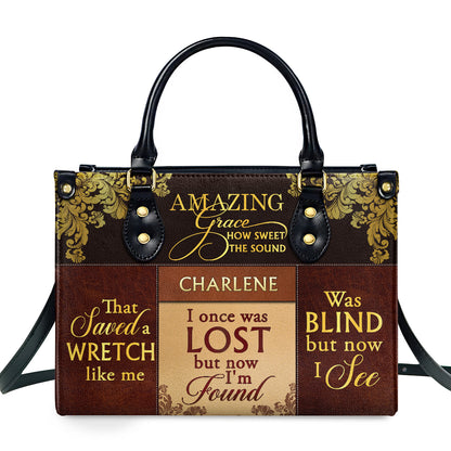 Amazing Grace - Personalized Leather Handbag