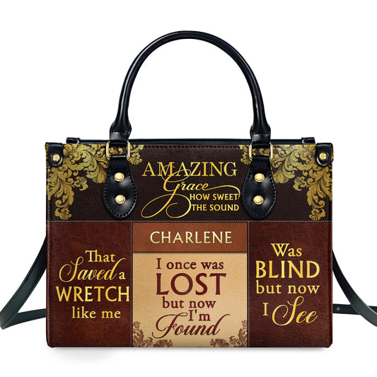 Amazing Grace - Personalized Leather Handbag