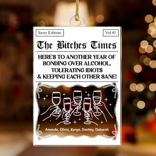 Here's To Another Year Of Us - Personalized 1-Layer Acrylic Ornament