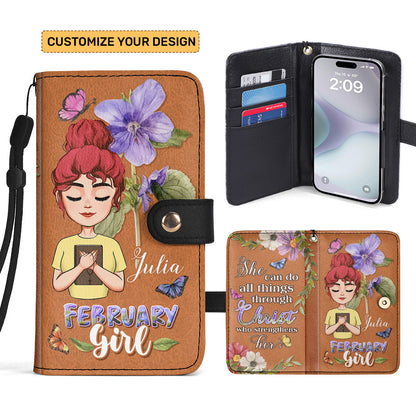 She Can Do All Things Through Christ Who Strengthens Her - Personalized Wallet Case SBWACLHA1289M