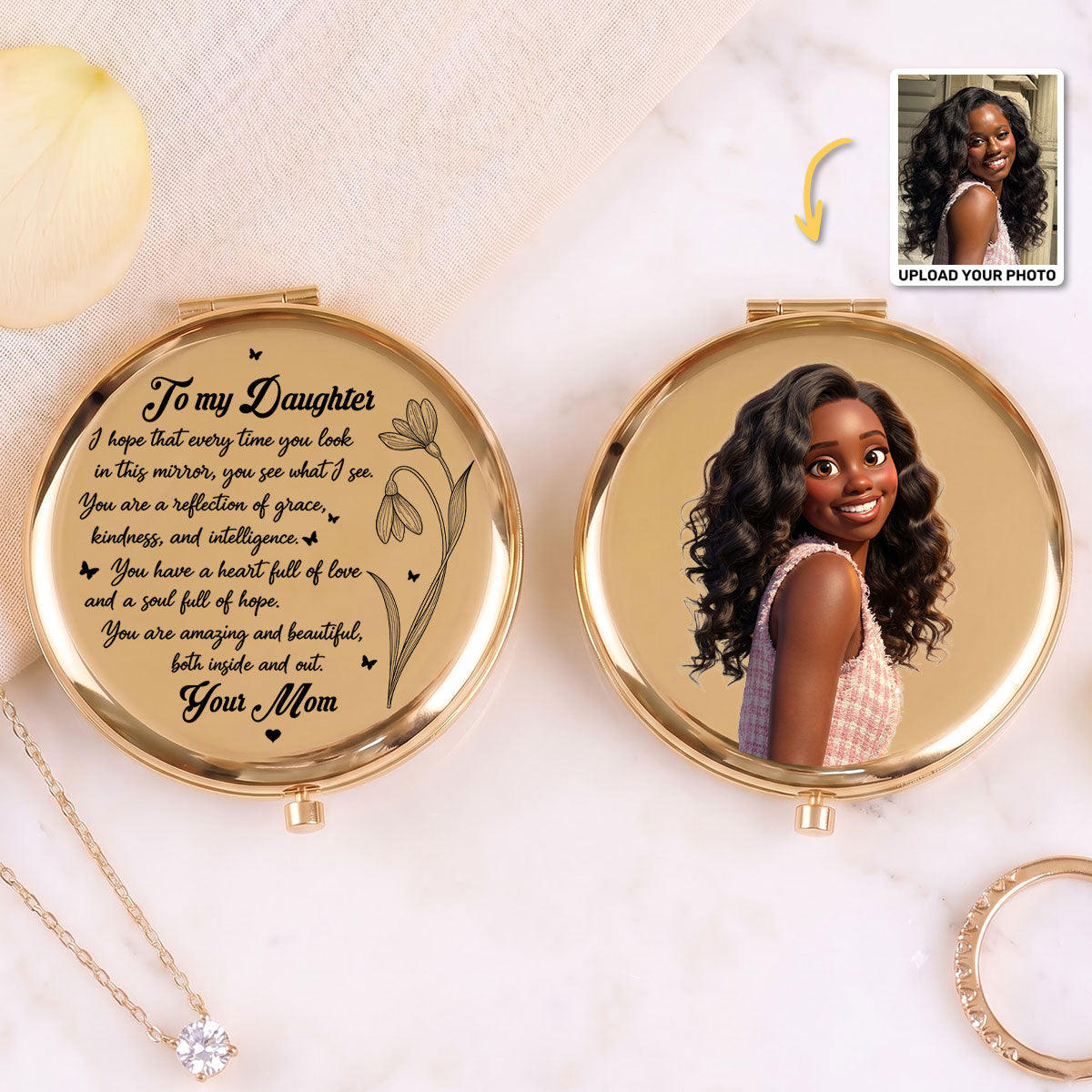 I Hope That Every Time You Look In This Mirror - Personalized Circle Metallic Mirror