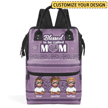 Blessed To Be Called Mom - Personalized Duckbilled Backpack SBDBPLTN2408D