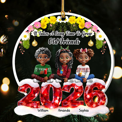 It Takes A Long Time To Grow Old Friends - Personalized 1-Layer Acrylic Ornament