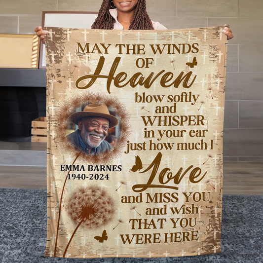 Wish That You Were Here - Personalized Fleece Blanket