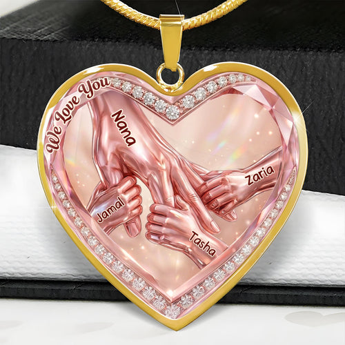 We Love You - Personalized Heart Necklace