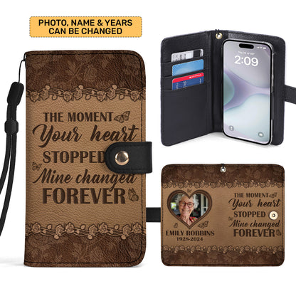 The Moment Your Heart Stopped Mine Changed Forever - Personalized Wallet Case SBWACLN1314TA