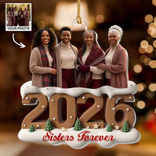 Sisters Forever - Personalized 1-Layer Acrylic Ornament