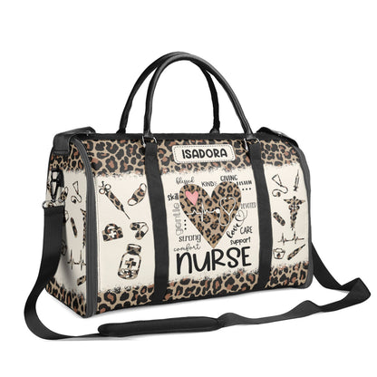 Nurse Life - Personalized Leather Duffle Bag SBDFLN1612L