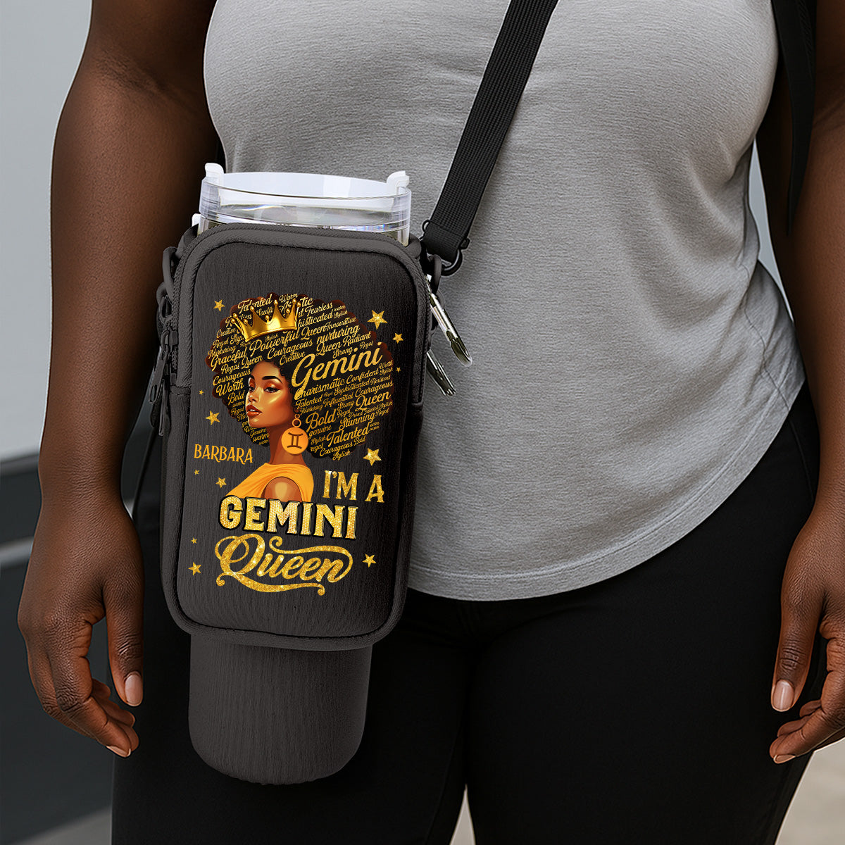 I'm A Zodiac Queen - Personalized Tumbler Holder Bag