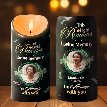 This Light Remains As A Loving Memory - Personalized Flameless LED Candle