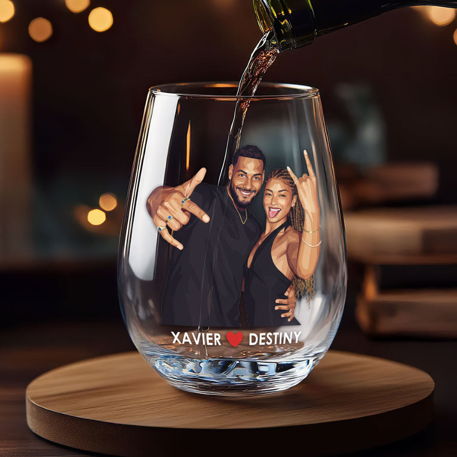 Three personalized Queen glasses for August, September and October