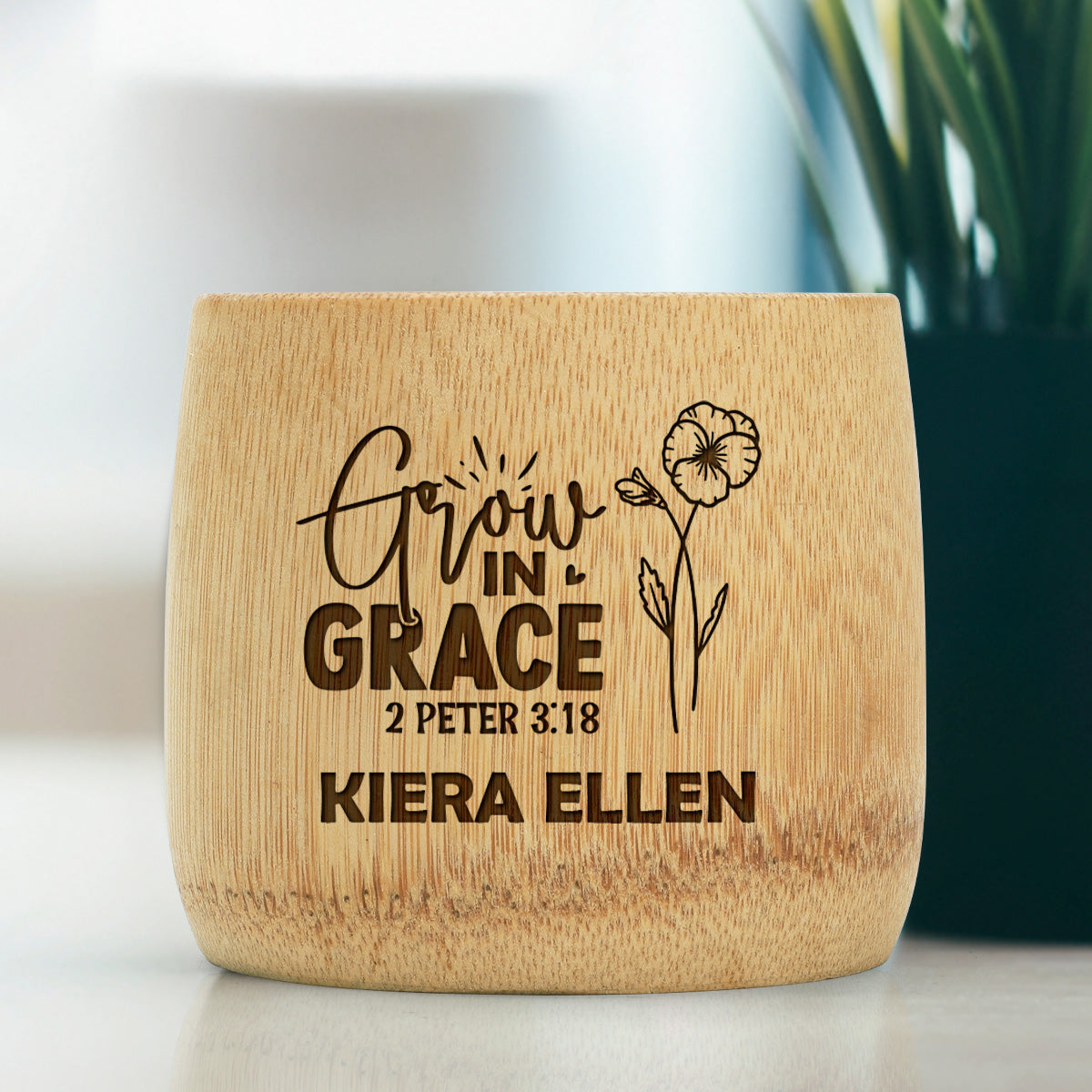 Grow In Grace - Personalized Bamboo Cup