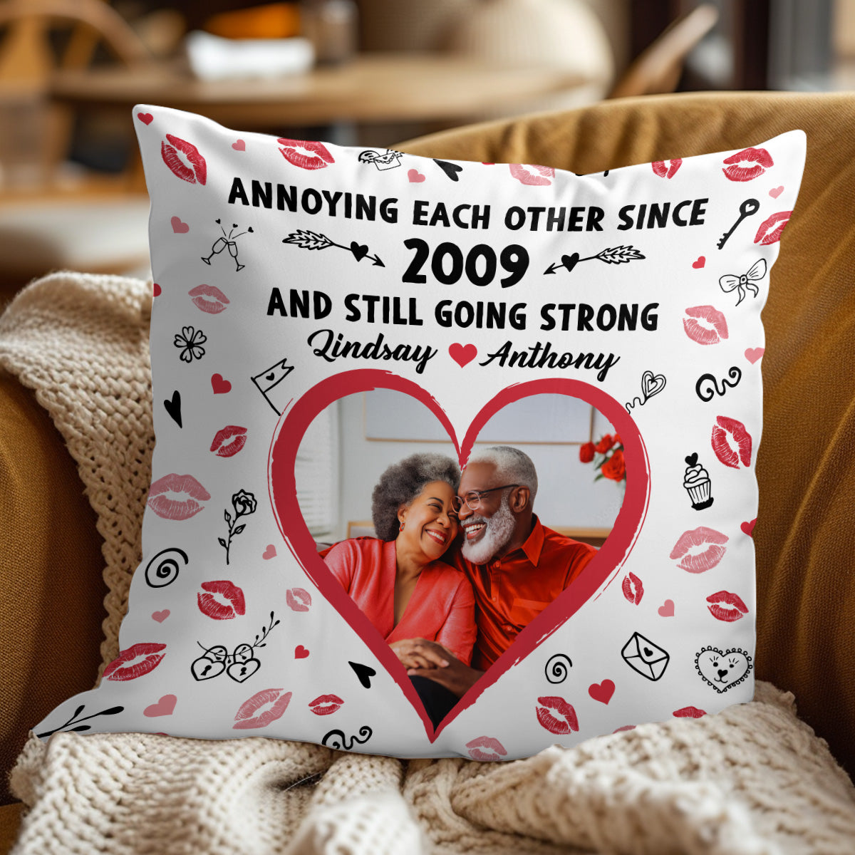 Annoying Each Other Since And Still Going Strong - Personalized Pillow