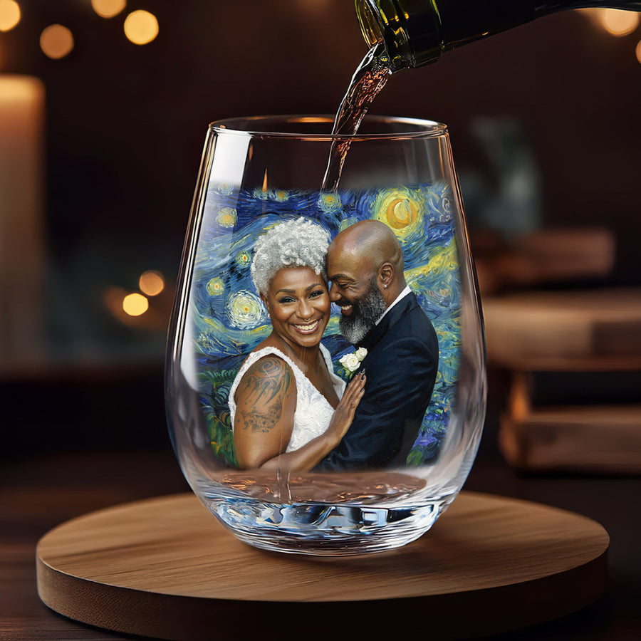 Three personalized Queen glasses for August, September and October