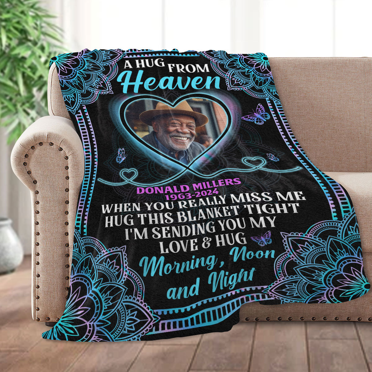 I Am Sending You My Love And Hug - Personalized Fleece Blanket