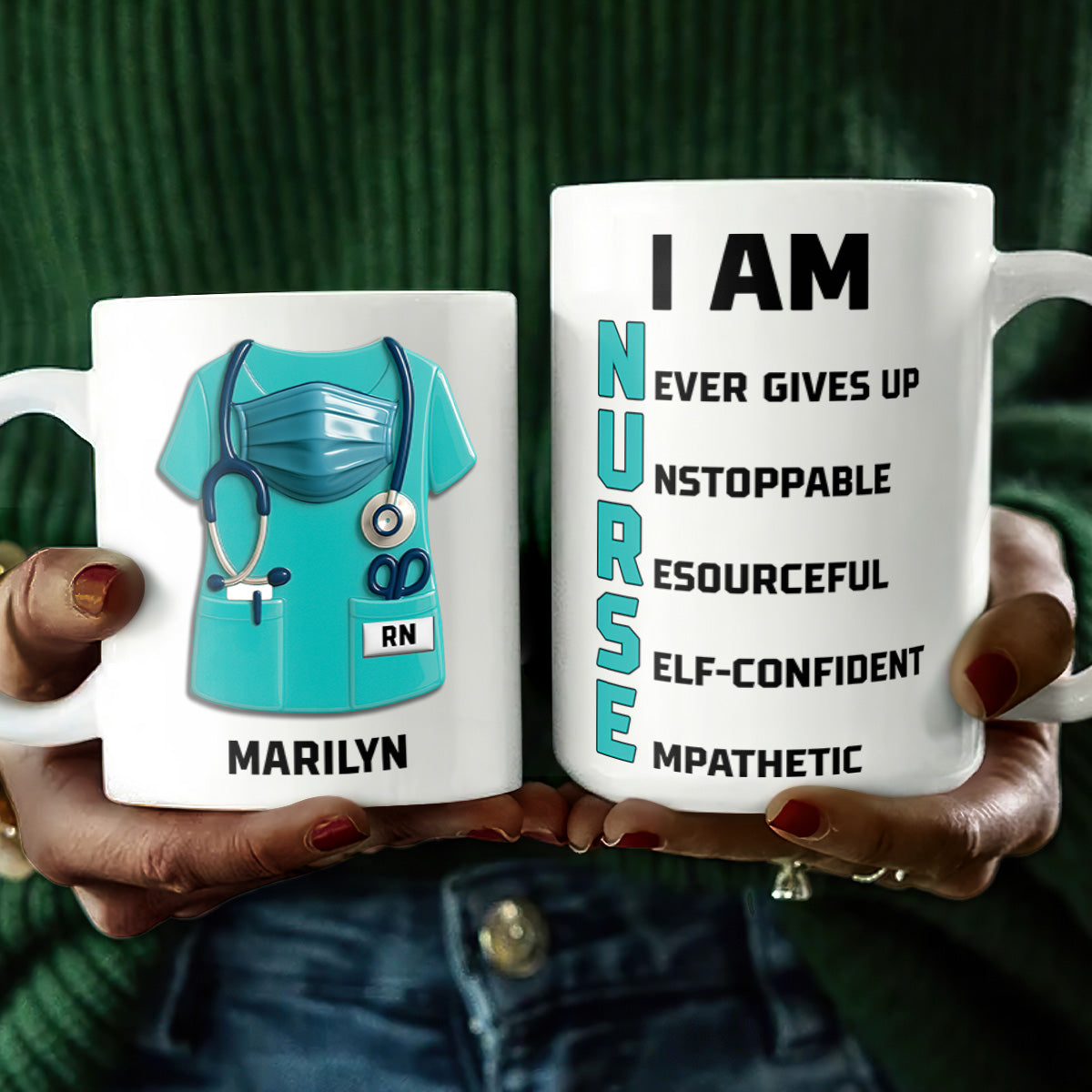 I Am Nurse - Personalized Ceramic Coffee Mug
