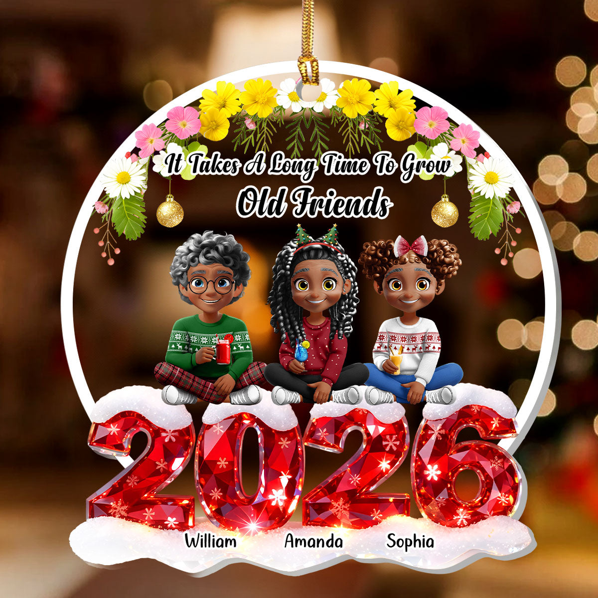 It Takes A Long Time To Grow Old Friends - Personalized 1-Layer Acrylic Ornament