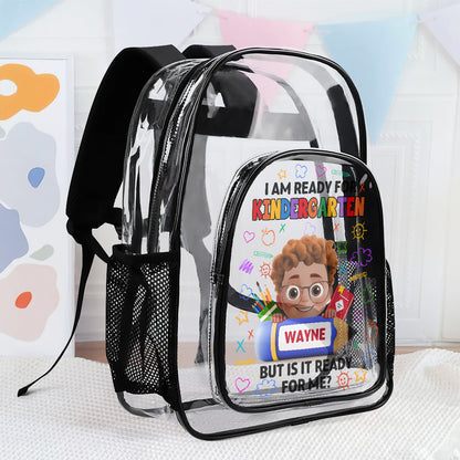 I Am Ready - Personalized Clear Backpack