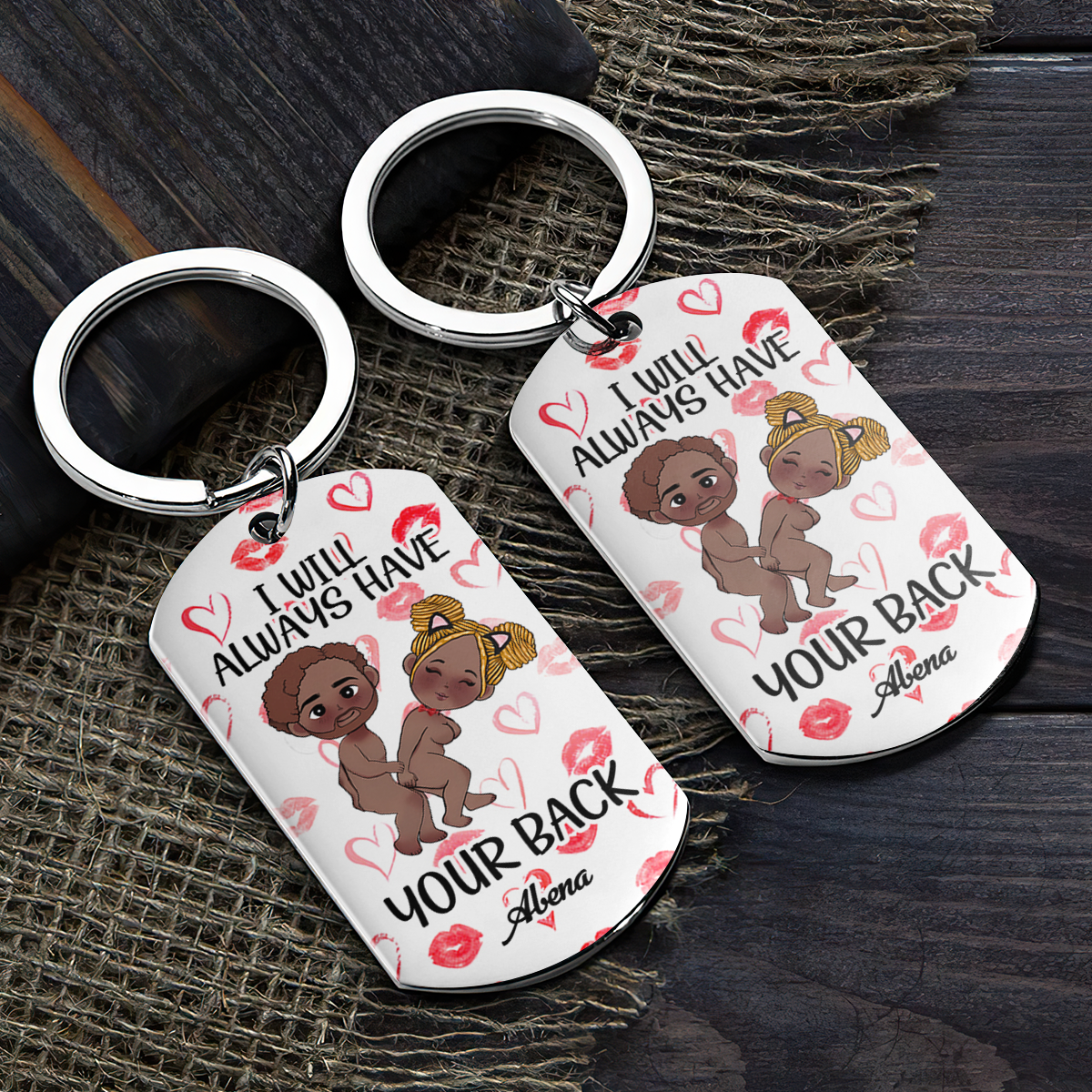 I Will Always Have Your Back - Personalized Stainless Steel Keychain