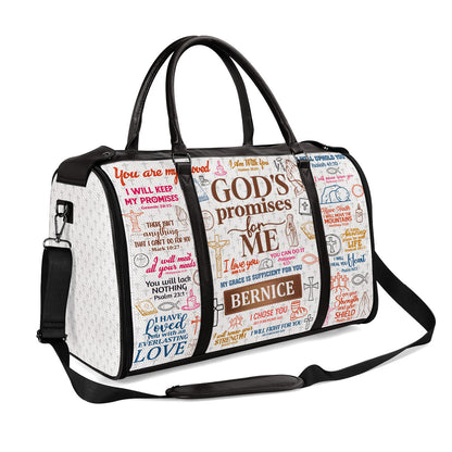 God Promises For Me - Personalized Leather Duffle Bag