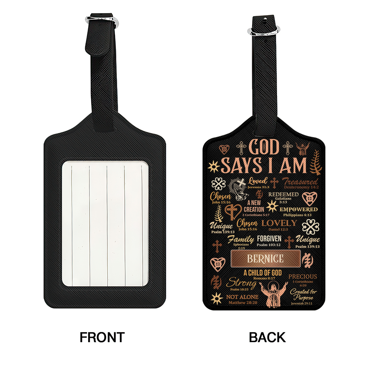 God Says I Am - Personalized Luggage Tag