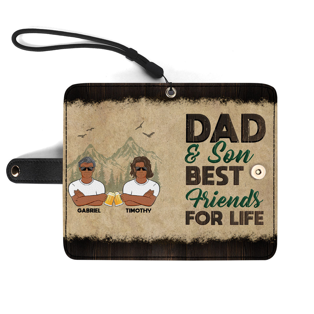 Dad And Son Best Friends For Life - Personalized Wallet Case SBWACLN1158D