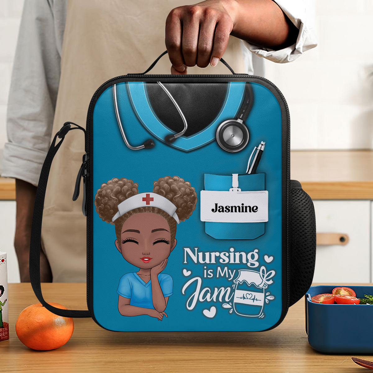 Nursing Is My Jam - Personalized Lunch Box Bag SBLBBLTN1763M