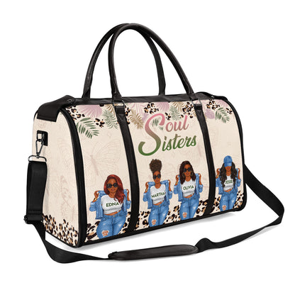 Soul Sisters - Personalized Leather Duffle Bag