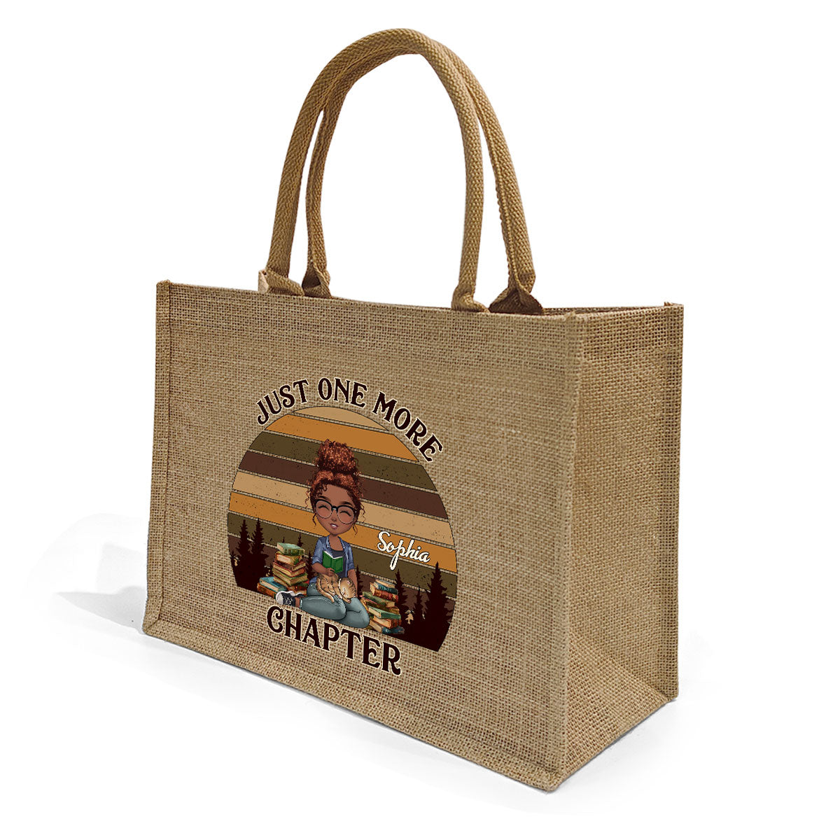 Just A Girl Who Loves Books - Personalized Jute Tote Bag