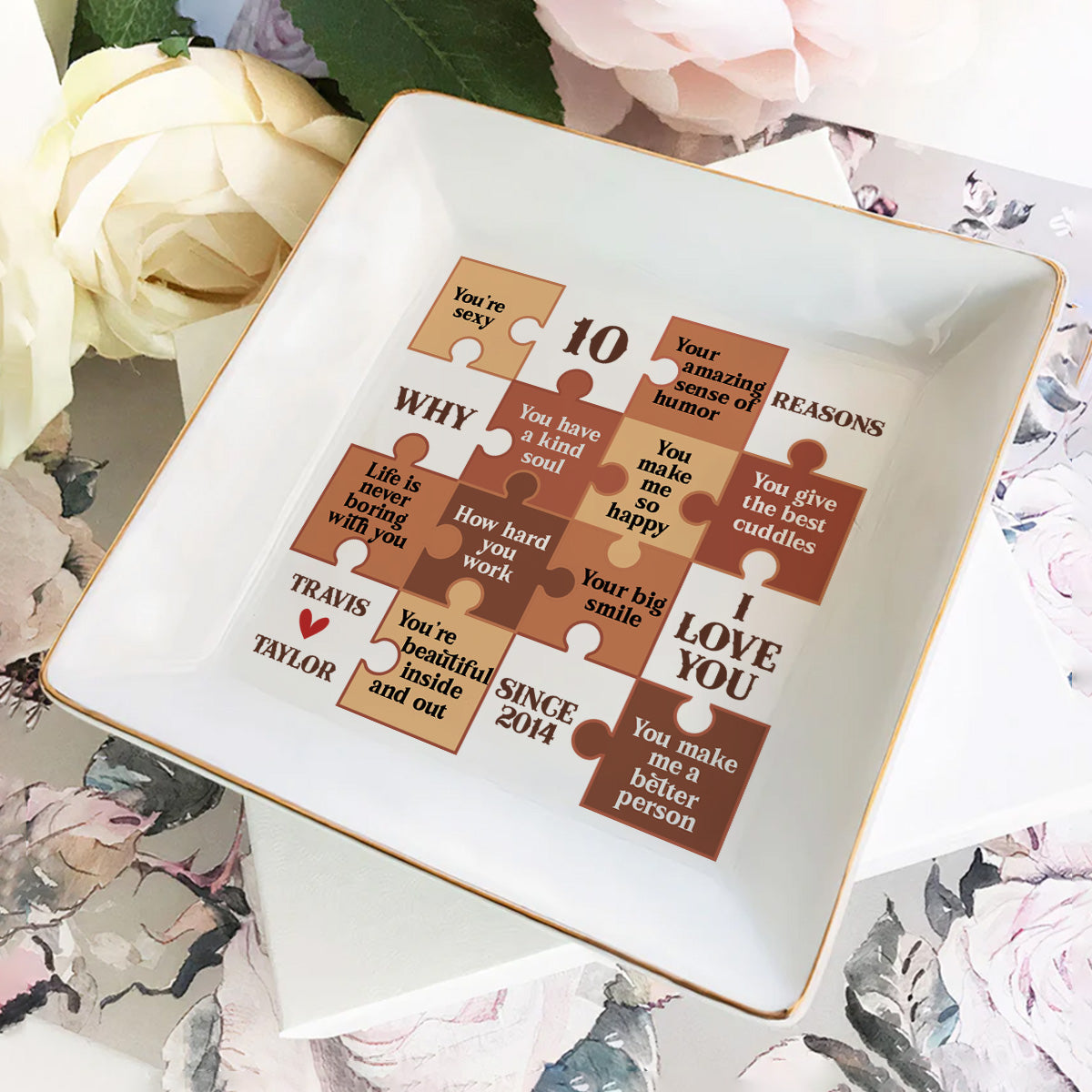 10 Reasons Why I Love You - Personalized Jewelry Dish