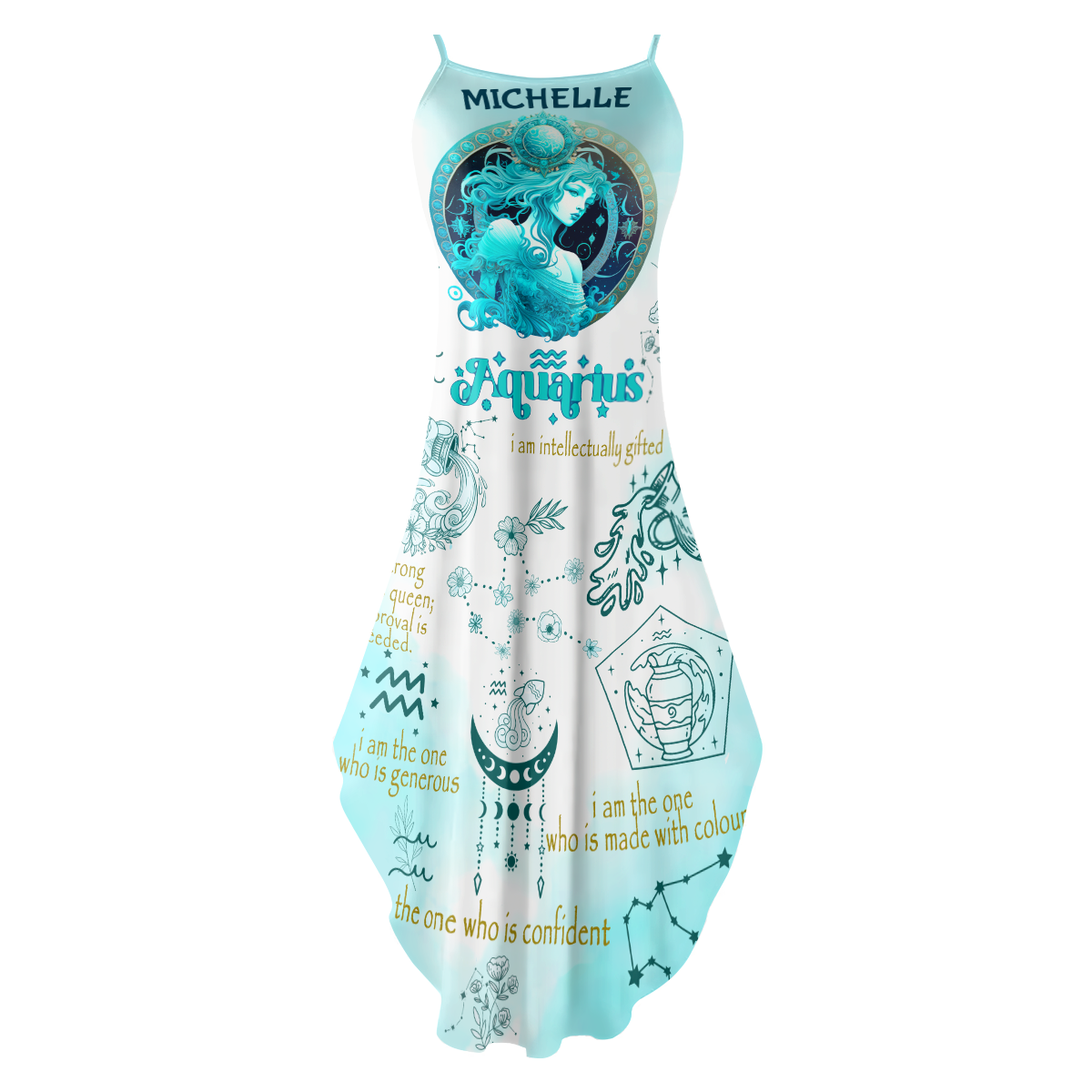 12 Zodiac Signs - Personalized Maxi Dress