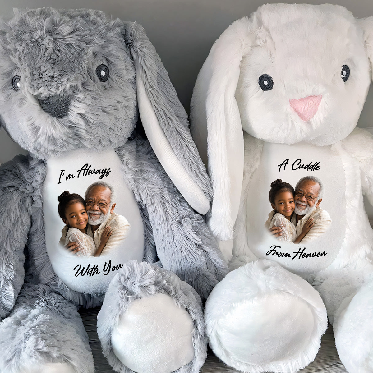 A Cuddle From Heaven - Personalized Stuffed Bunny