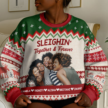 Sleighin' Together And Forever - Personalized 3D Sweatshirt