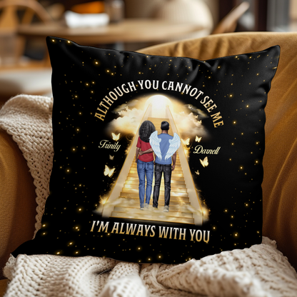 I'm Always With You - Personalized Crystal Velvet Pillow