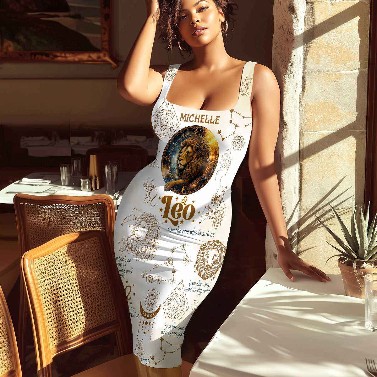 12 Zodiac Signs - Personalized Bodycon Tank Dress