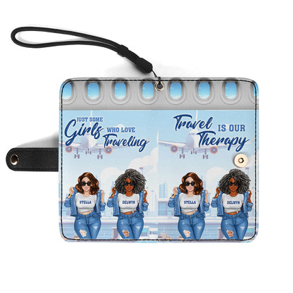 Just A Girl Who Loves Traveling - Personalized Wallet Case SBWACLN1144L