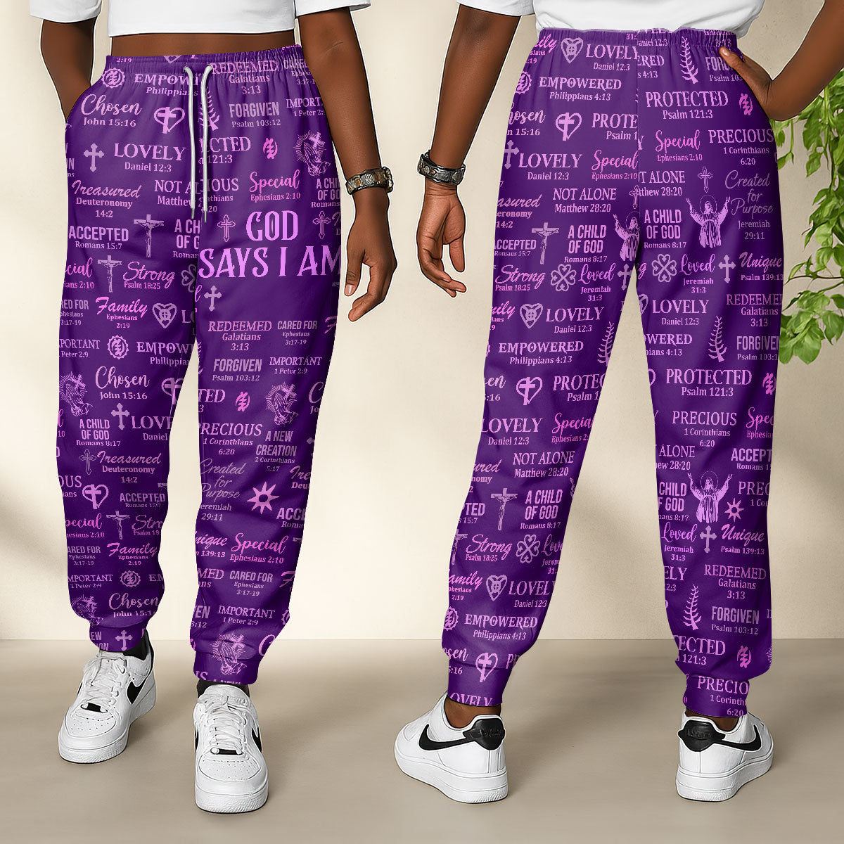 God Says I Am - Personalized Sweatpants