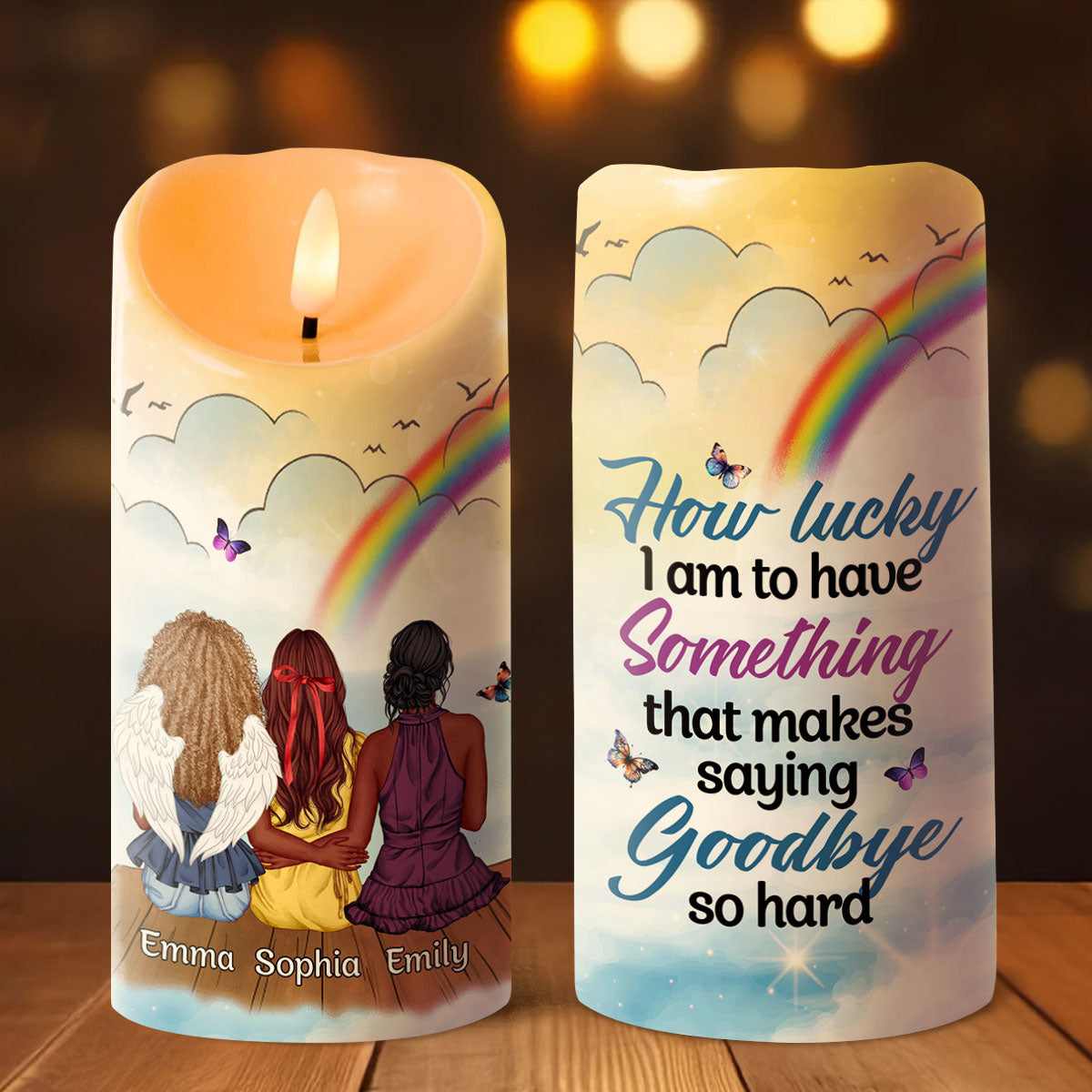 How Lucky I Am - Personalized Flameless LED Candle