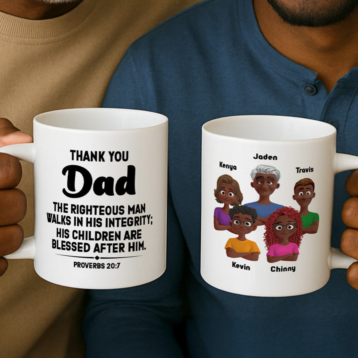 His Children Are Blessed After Him - Personalized Ceramic Coffee Mug