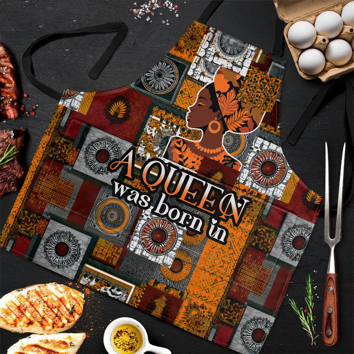 A Beautiful Queen - Personalized Apron With Pocket