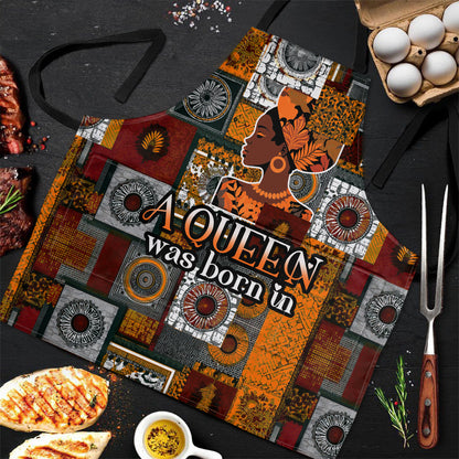 A Beautiful Queen - Personalized Apron With Pocket