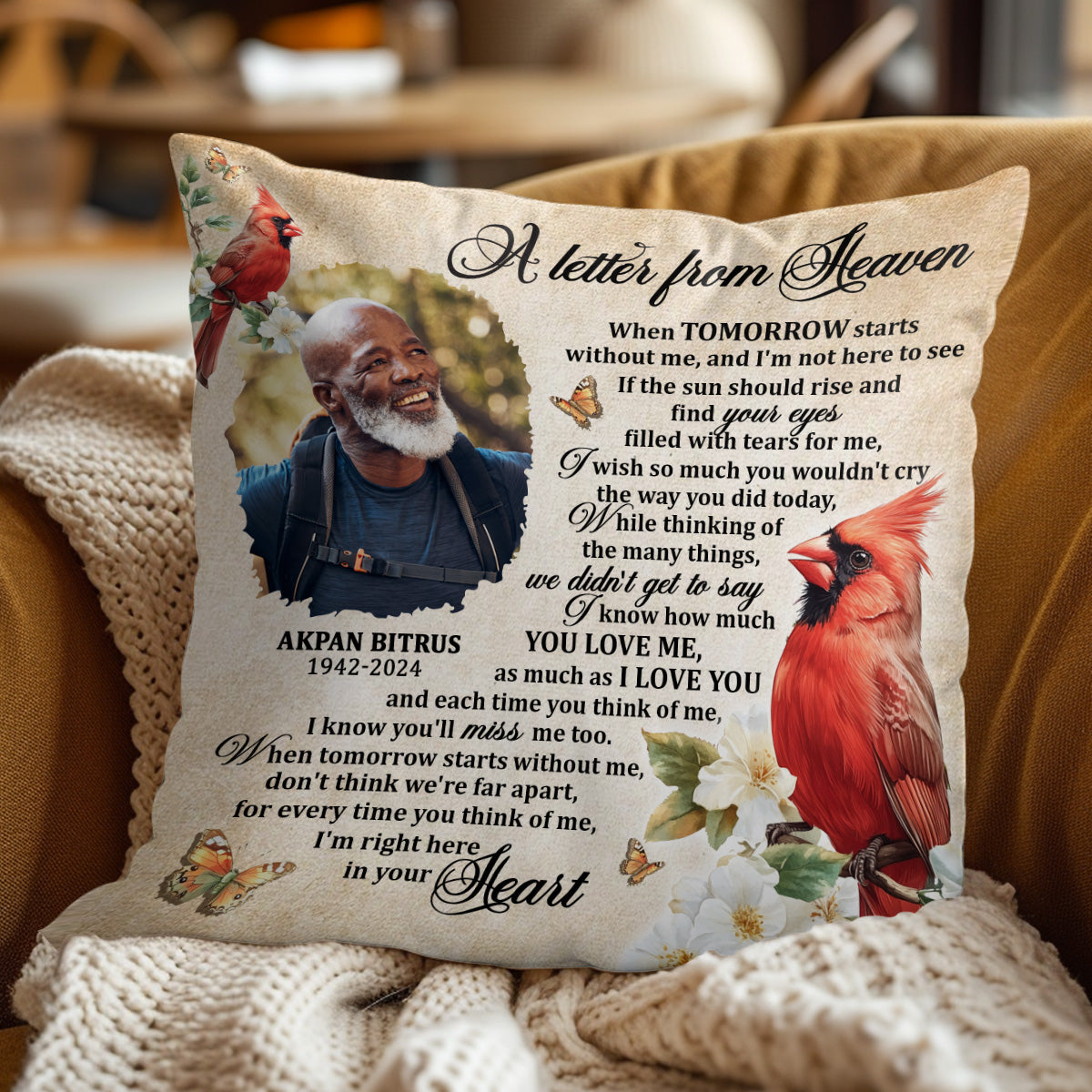 A Letter From Heaven - Personalized Pillow