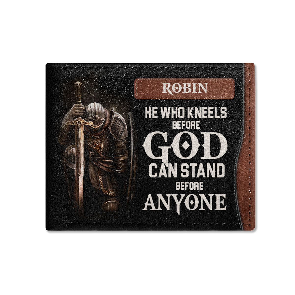 Son Of The King - Personalized Leather Folded Wallet SBLFWM1028