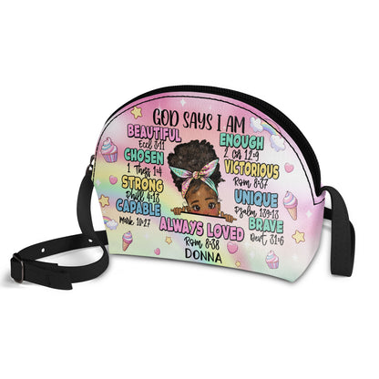 God Says I Am - Personalized Kid Shell Purse SBCHSBLN1216L