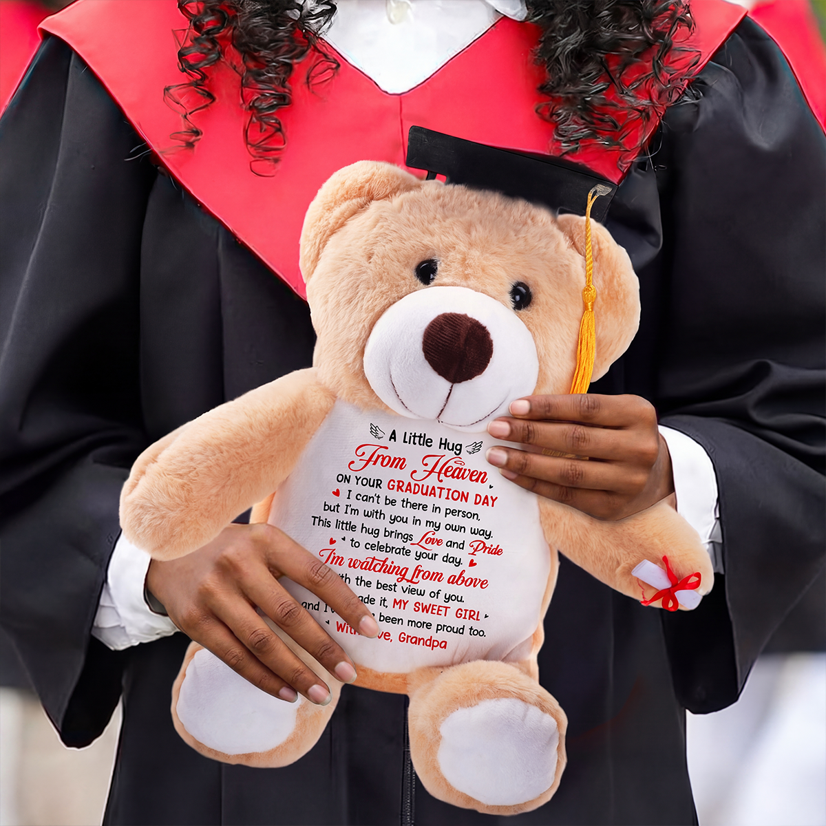 A Little Hug From Heaven - Personalized Graduation Teddy Bear