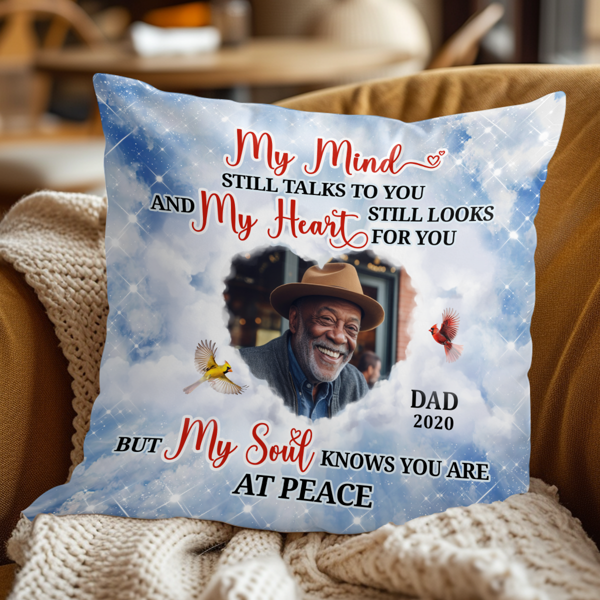 My Mind Still Talks To You And My Heart Still Looks For You - Personalized Pillow