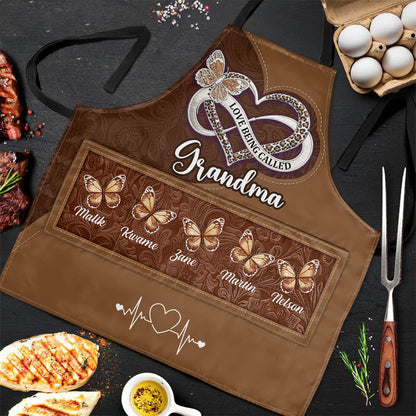 Grandma's Kisses - Personalized Apron With Pocket