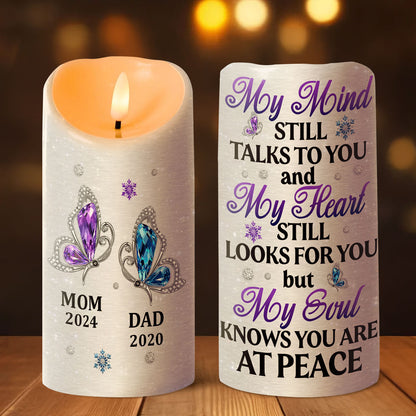 My Soul Knows You Are At Peace - Personalized Flameless LED Candle