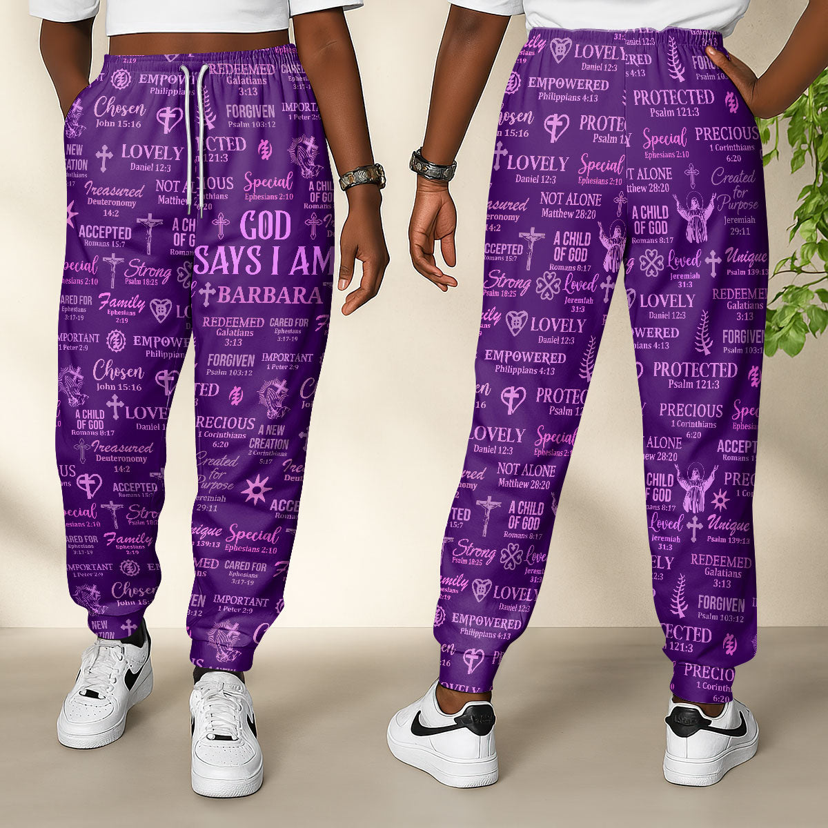 God Says I Am - Personalized Sweatpants